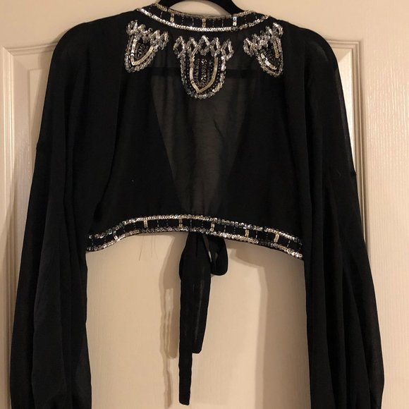 Black Sequin Shrug - Picture 3 of 4